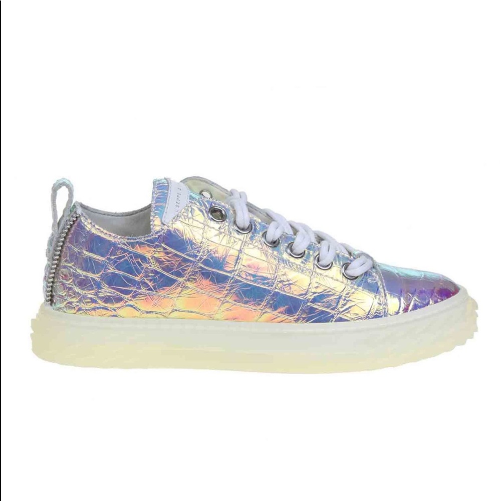 giuseppe zanotti BNIB iridescent croc lowtops - Picture 4 of 16